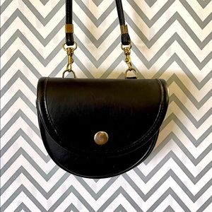 Black leather crossbody